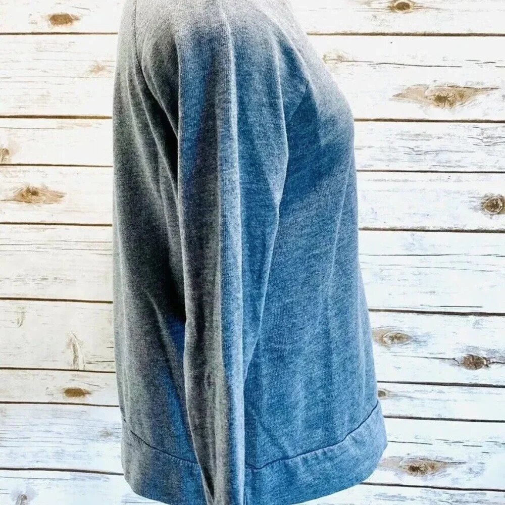 H&M Women Pull Over Crew Neck Gray Casual Sweatshirt Size Small - Picture 5 of 12